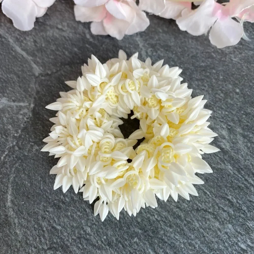 SOKORA JEWELS Jasmine Flowers Hair Scrunchie